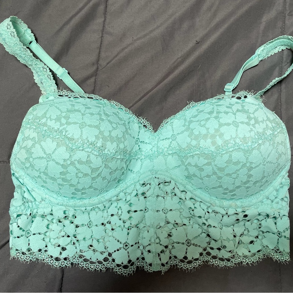 PINK Victoria's Secret Lace Bralette in Mint Size Small